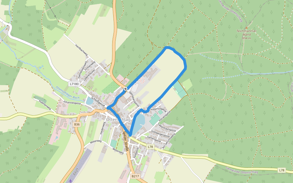 Sonnenweg 30 walking route map in Ottenschlag