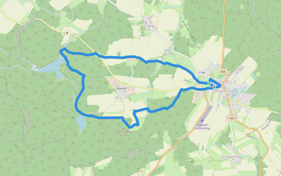 Hochwaldklänge 31 walking route map in Ottenschlag