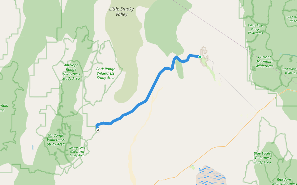 ADT - Nevada - S - Seg 3 walking route map in Duckwater