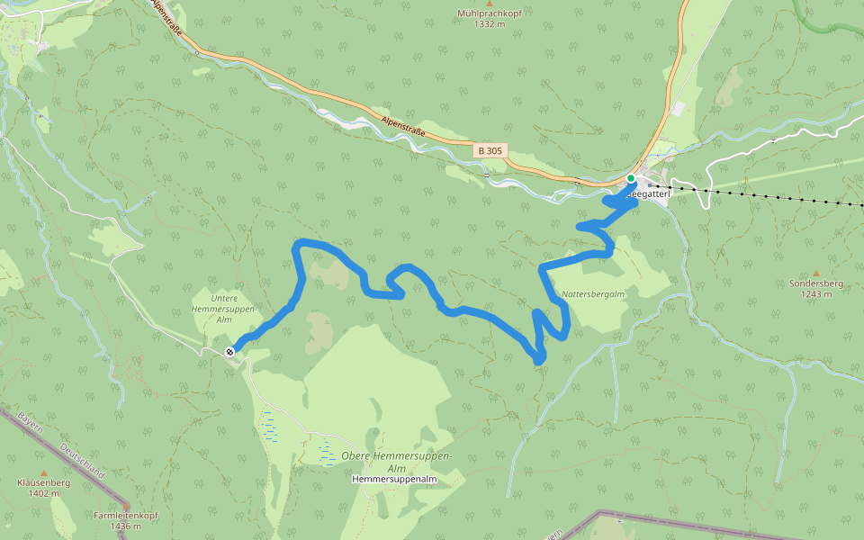 Wanderweg 131 - Reit im Winkl walking route map in Reit im Winkl