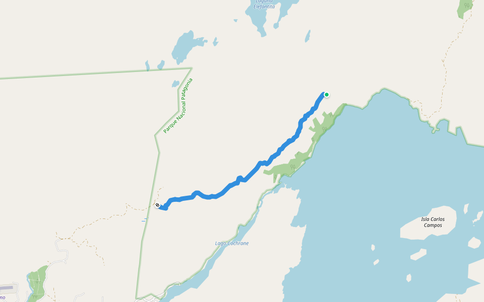 5 Los Huemules walking route map in El Hungaro