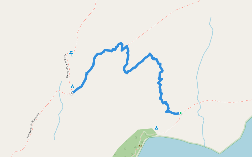 4 Los Ciruelillos walking route map in El Hungaro