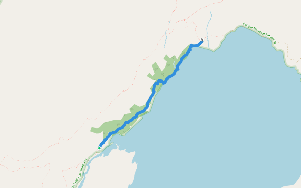 3 Los Coigues walking route map in El Hungaro