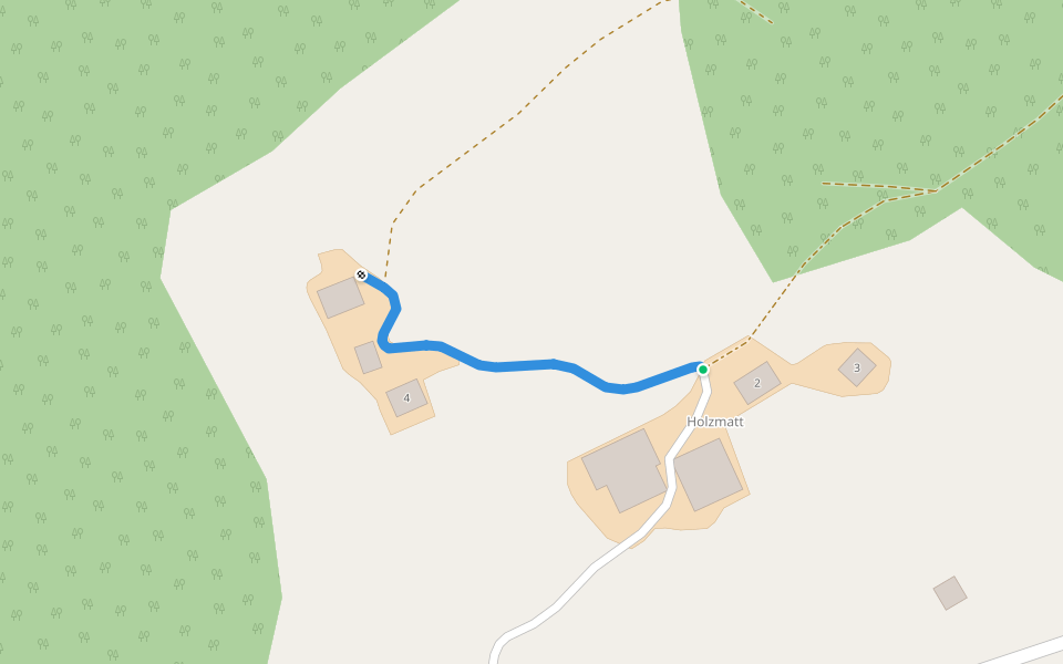 Holzmatt - Feldmoos walking route map in Sarnen