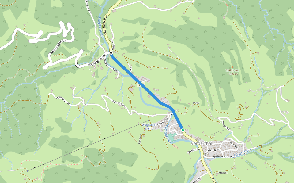 Vorderthal - Sonne (Vorderthal) walking route map in Vorderthal