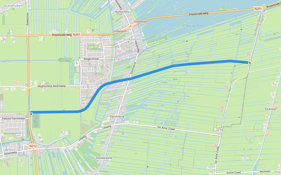 Bellopad walking route map in Wilnis