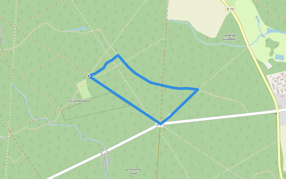 Le Sentier Corsaire walking route map in Le Tronchet