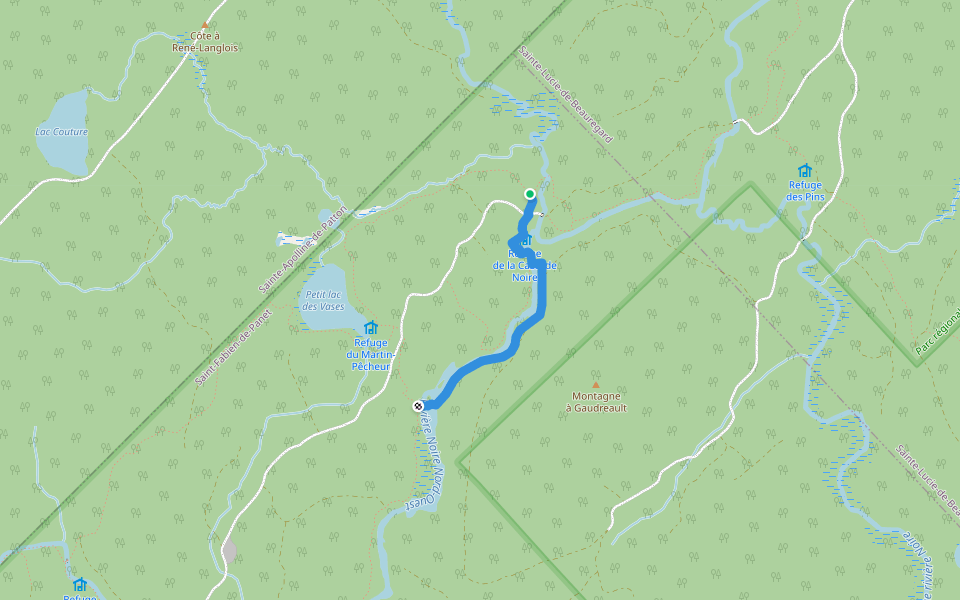 Sentier le Portage walking route map in Saint-Paul-de-Montminy