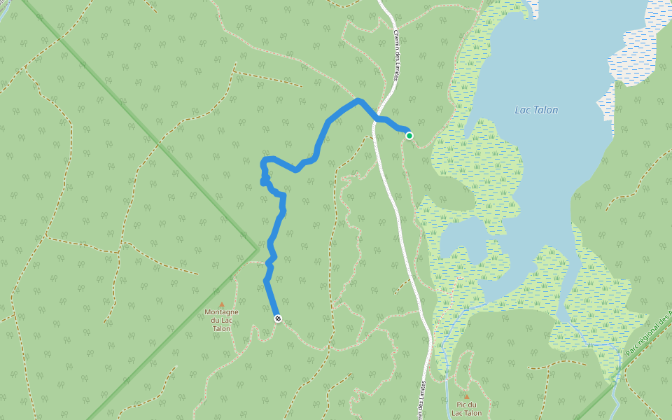 Sentier de l'Érablière walking route map in Saint-Fabien-de-Panet