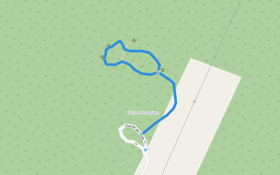 Sentier de l'Anse-de-Tabatière walking route map in L'Anse-Saint-Jean