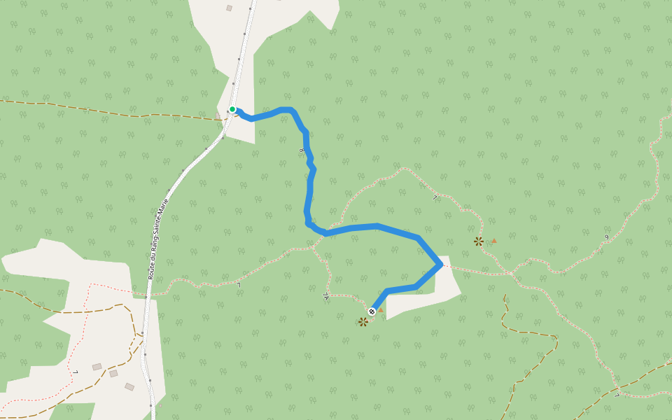 Sentier du Pèlerin walking route map in Lac-Etchemin