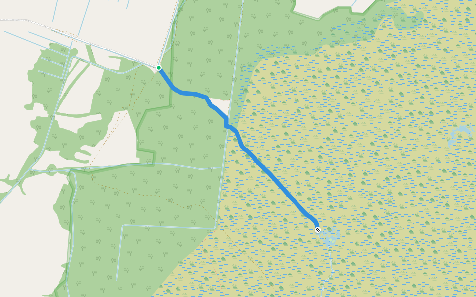 Экасцежка «Азёраўкі» walking route map in Kanakhi