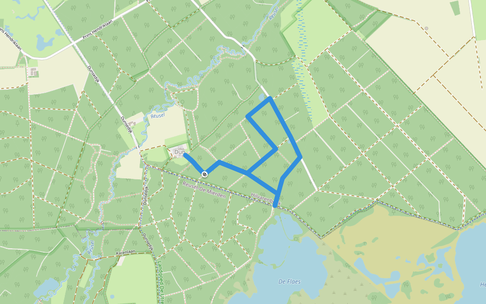 Rolstoelpad walking route map in Esbeek