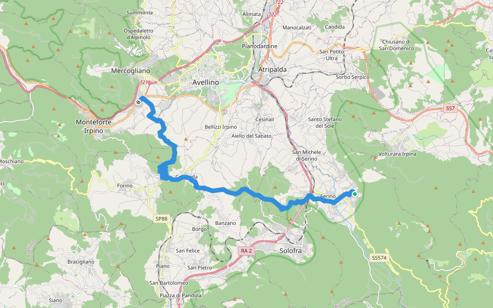 Sentiero Italia - Tappa S12 walking route map in Sala
