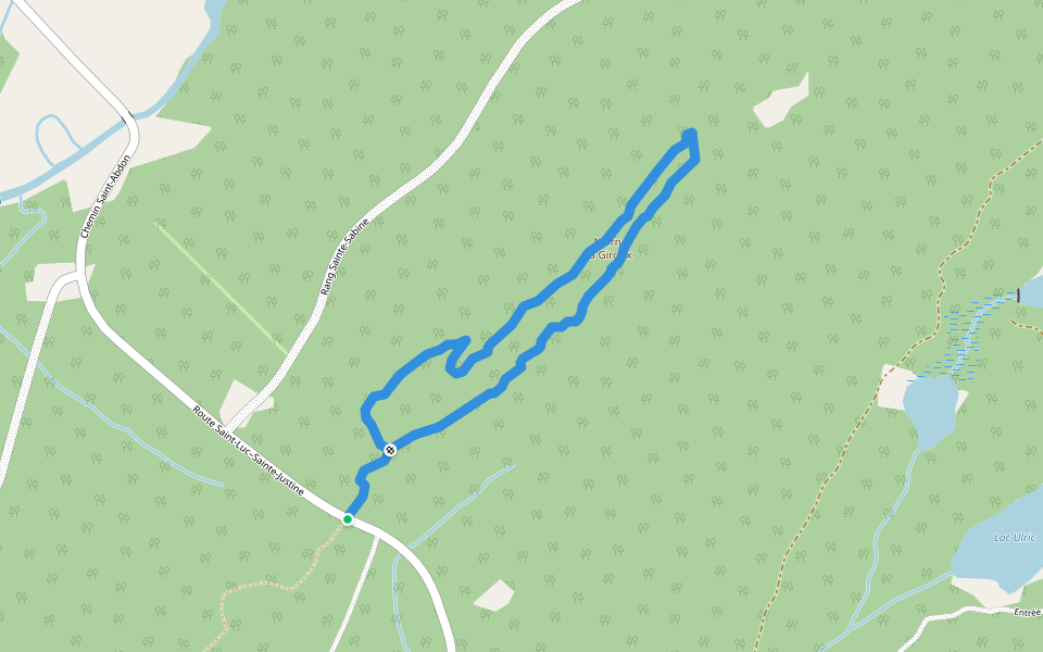 Sentier le Morne à Giroux walking route map in Saint-Luc-de-Bellechasse