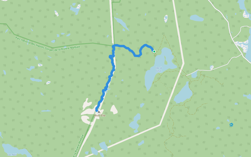 Sentier du Mont Élie walking route map in Clermont