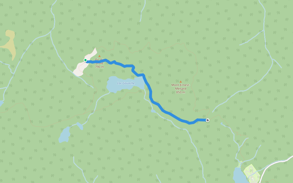 Pic du Brûlé walking route map in Sainte-Anne-des-Monts