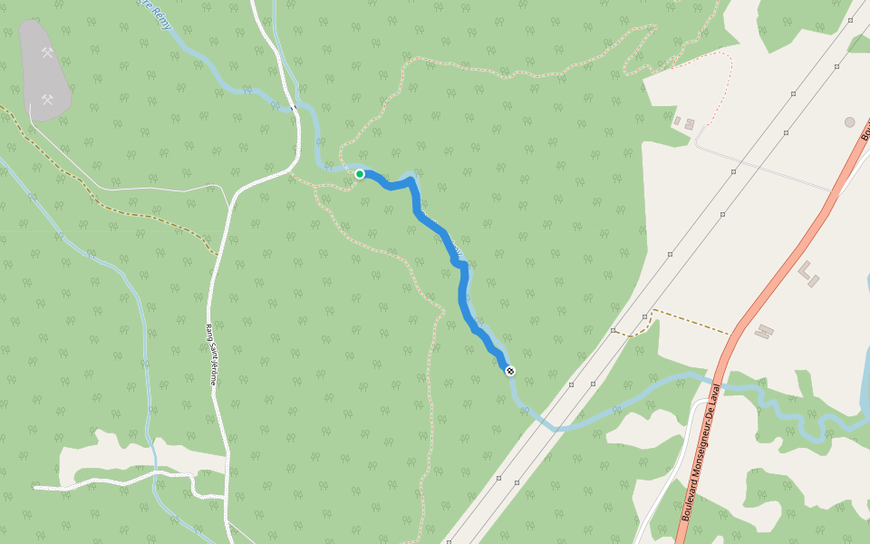 Belvédère des Florents walking route map in Baie-Saint-Paul