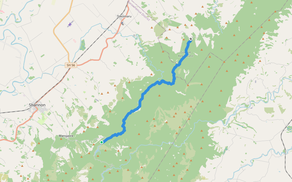 Burttons Track walking route map in Shannon