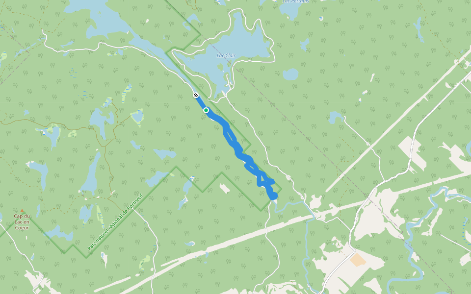 Des Chutes à Marcotte walking route map in Saint-Alban