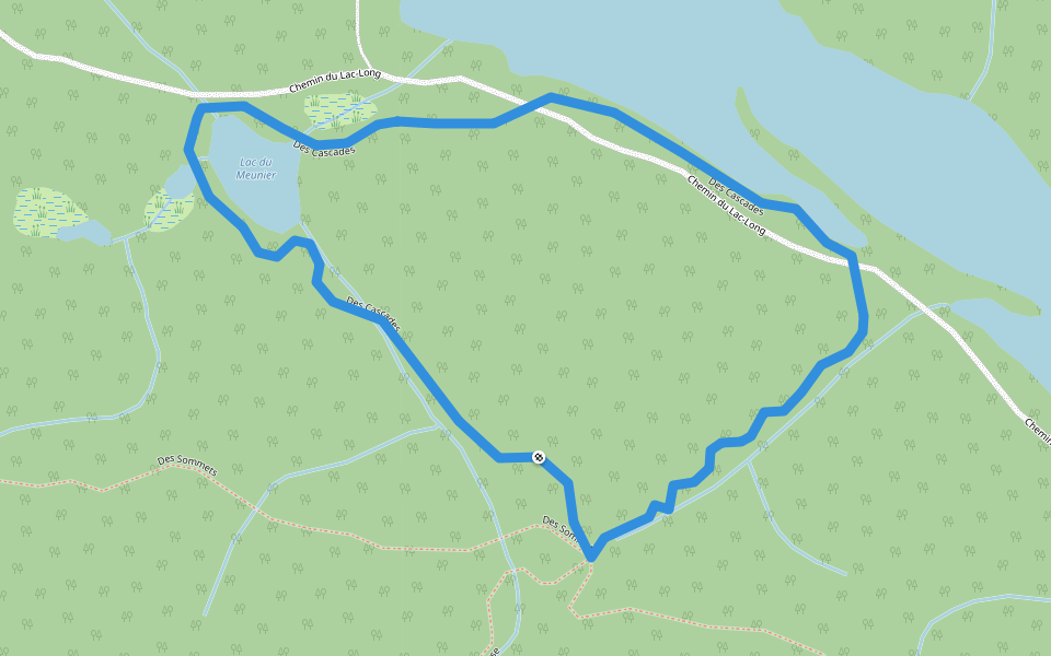 Des Cascades walking route map in Sainte-Christine-d'Auvergne