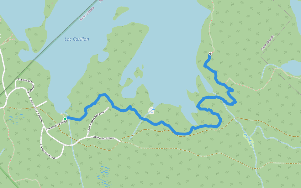 De l'Ours walking route map in Saint-Ubalde