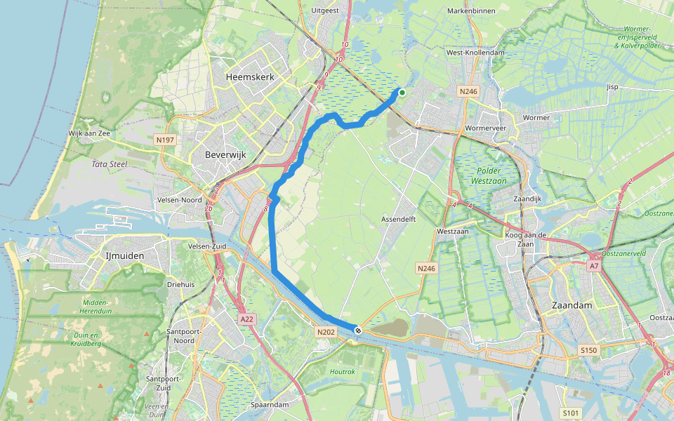 Waterliniepad - 03 walking route map in Krommenie