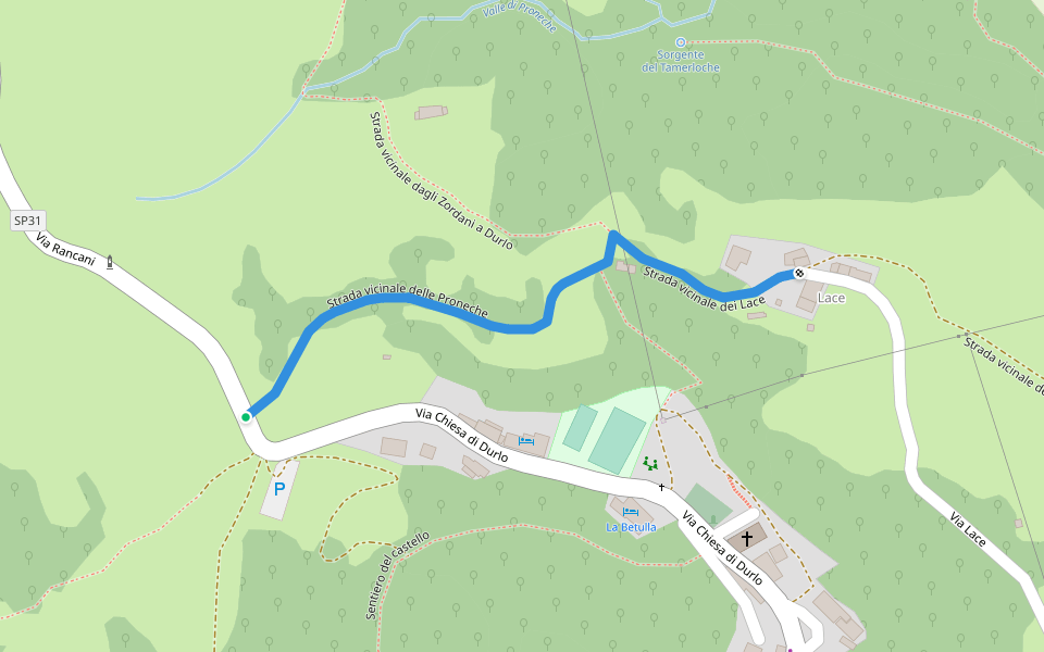 12 Sentiero della Gassa walking route map in Durlo