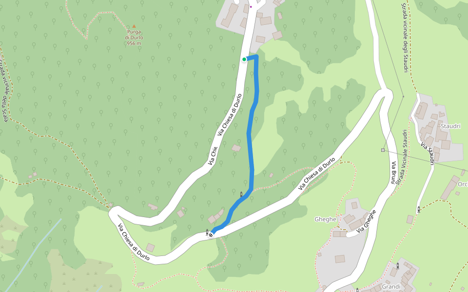 10 Sentiero del vecchio castagno walking route map in Durlo