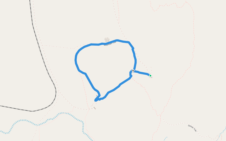 Mountain Trail walking route map in Hobas
