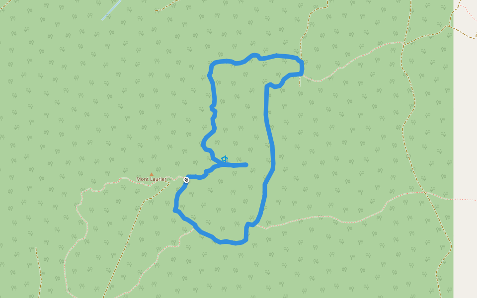 Boucle Nord-Est walking route map in Matagami