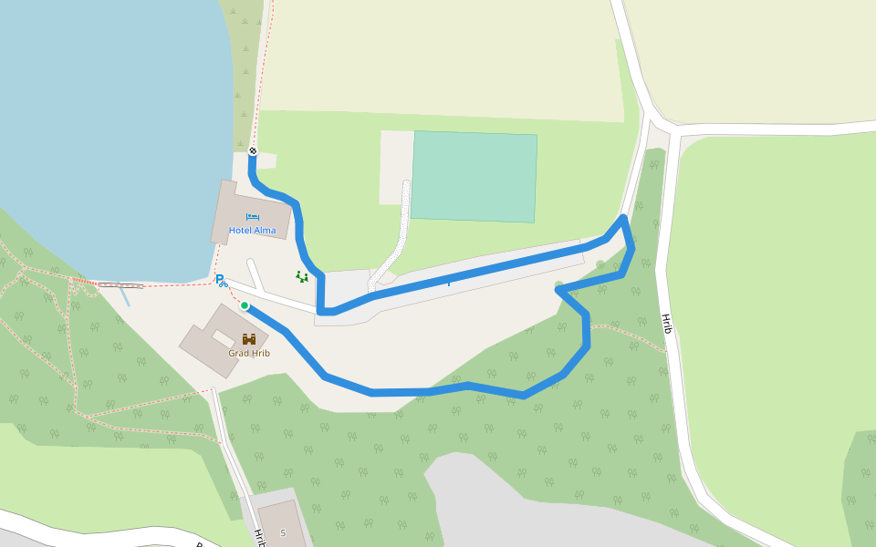 Mala gozdna učna pot Preddvor walking route map in Hrib