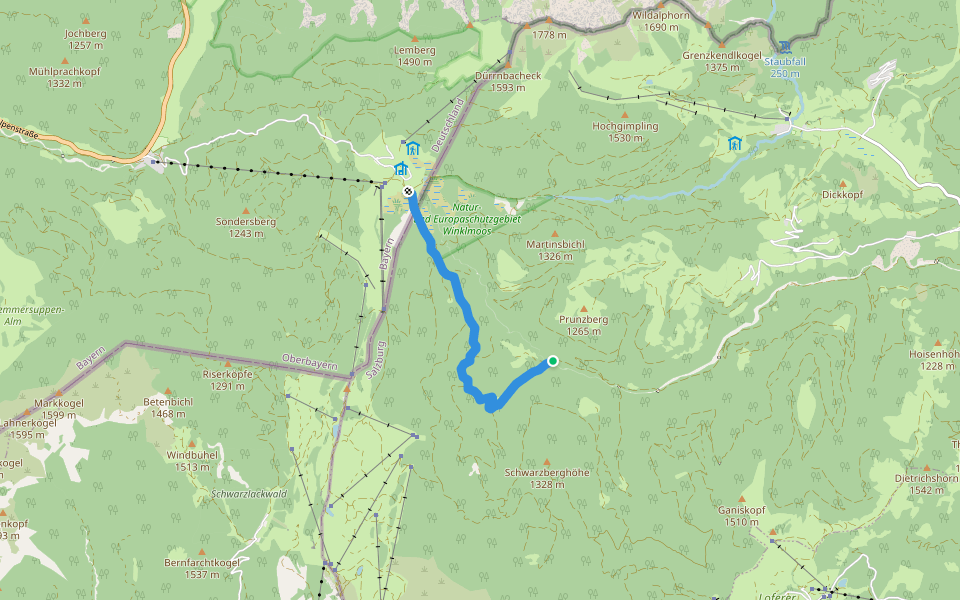 Wanderweg 8 - Unken walking route map in Unken