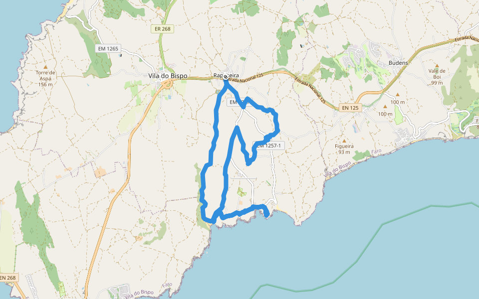 Pelas Encostas da Raposeira walking route map in Raposeira