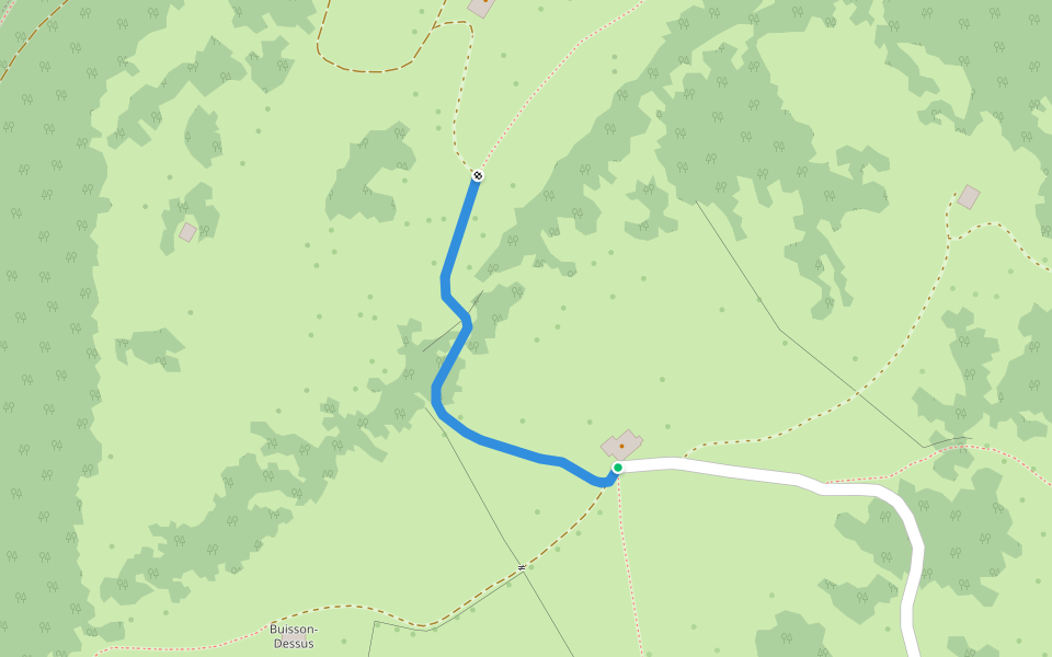 Chuffort-Métairie d'Aarberg walking route map in Lignières