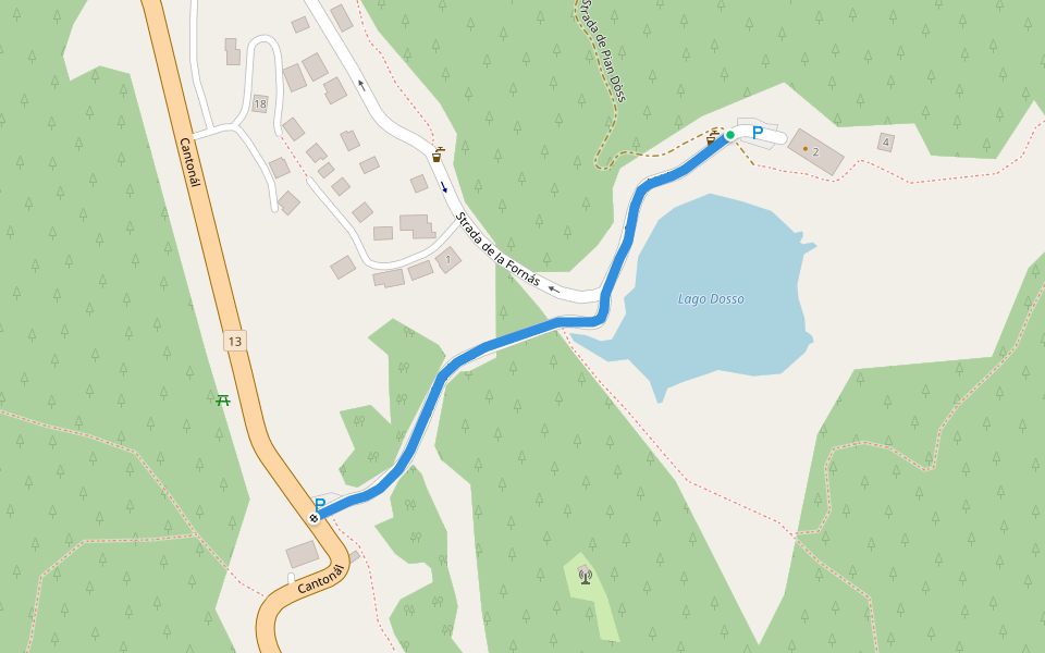 Lagh Doss - ? walking route map in Mesocco