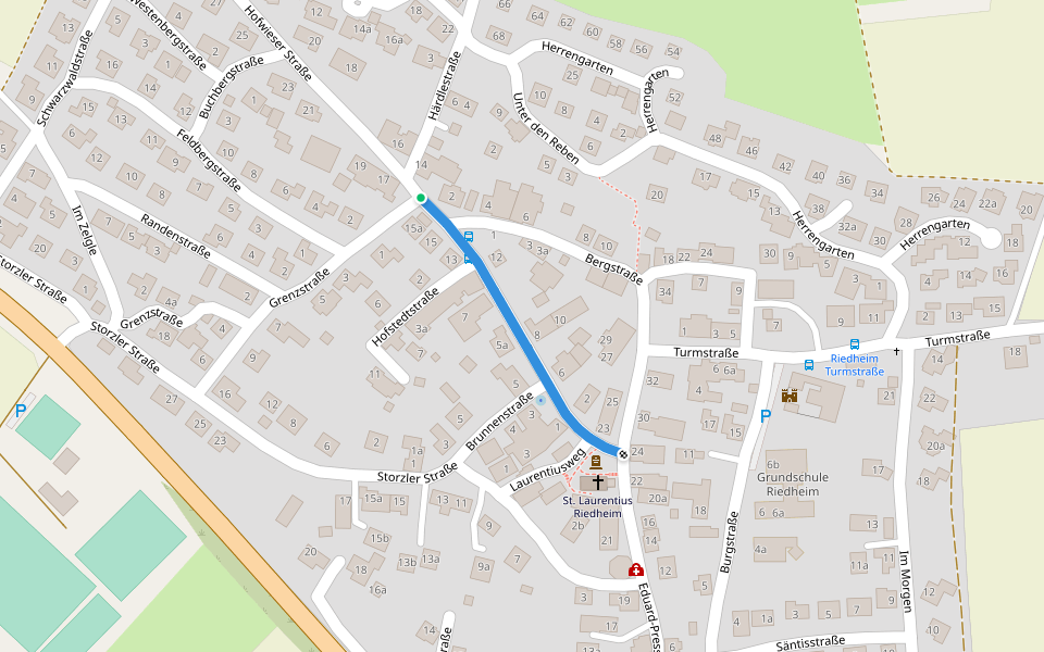 Burgenweg 5 walking route map in Hilzingen