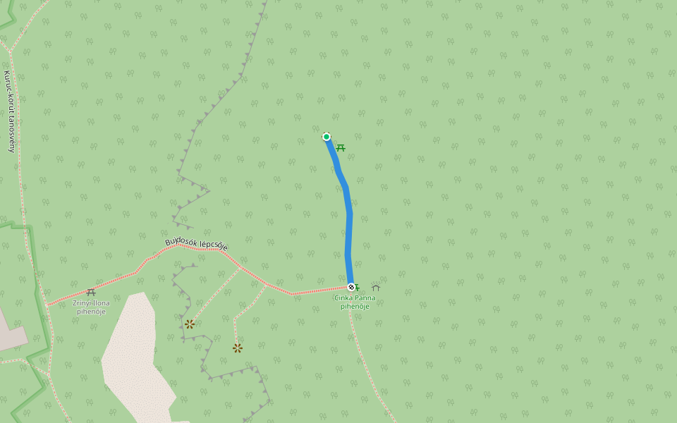 K▲ (Tördemici kilátó) walking route map in Badacsonytördemic