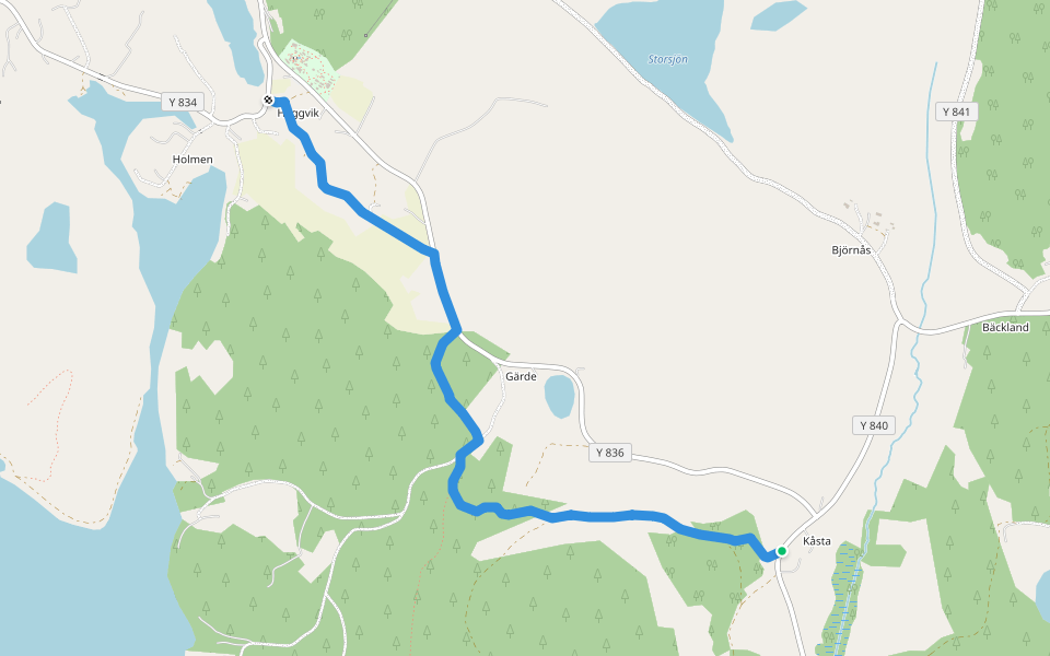 Världsarvsleden: Etapp 11, Kåsta - Häggvik walking route map in Kåsta