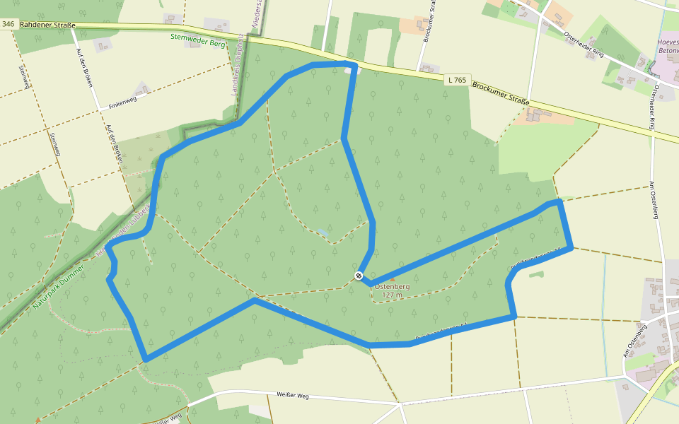 Stemwede-Oppendorf Rundweg A4 walking route map in Stemwede