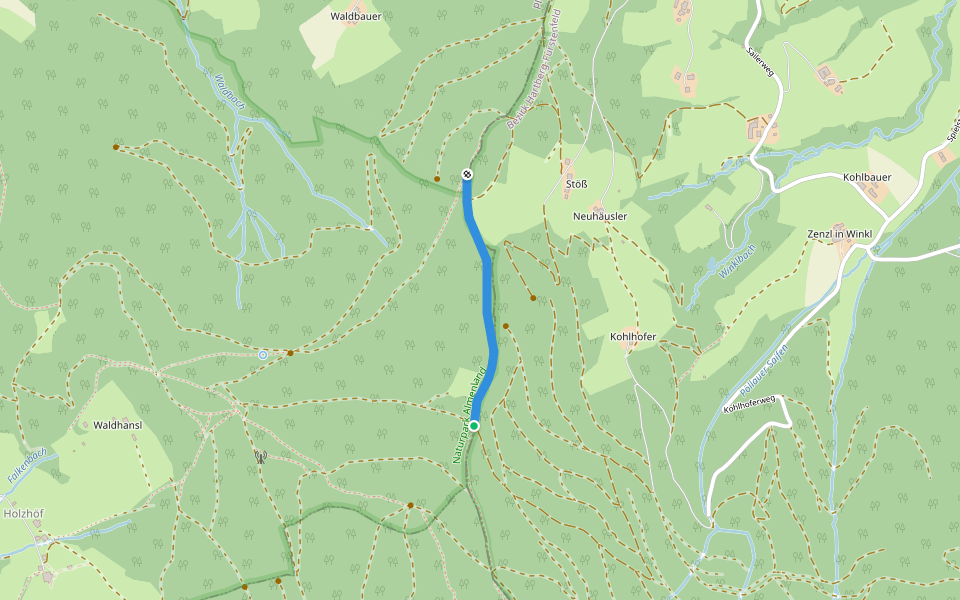 Wanderweg 922A walking route map in Winkl