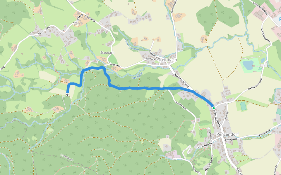 Fischteichweg in Penzendorf (3) walking route map in Penzendorf