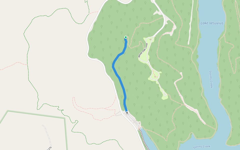 Rock House Trail walking route map in Pedro