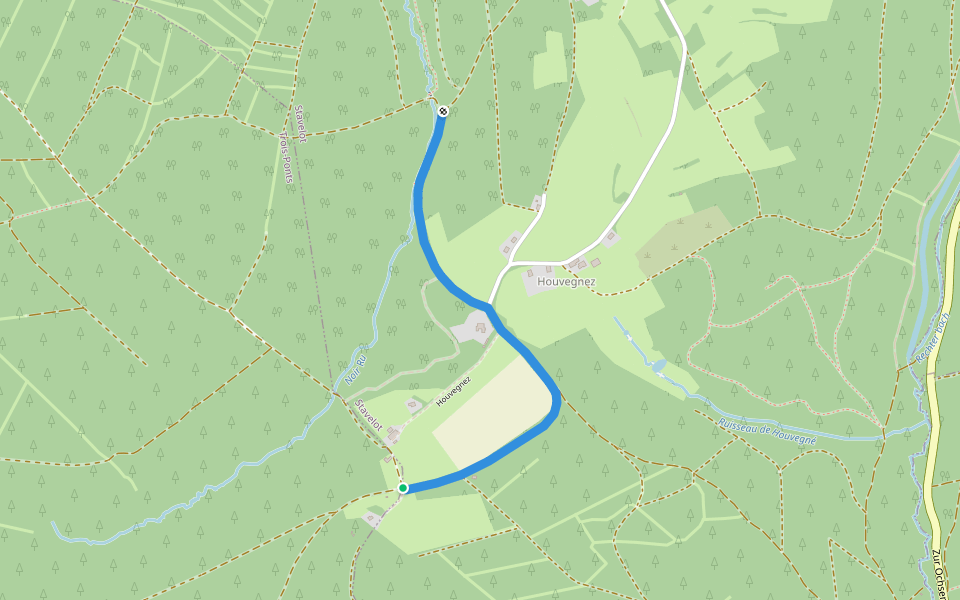 Liaison walking route map in Trois-Ponts