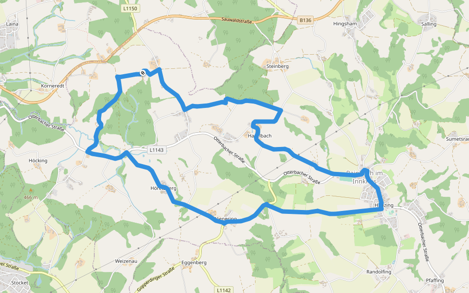 Schmankerlweg walking route map in Rainbach im Innkreis