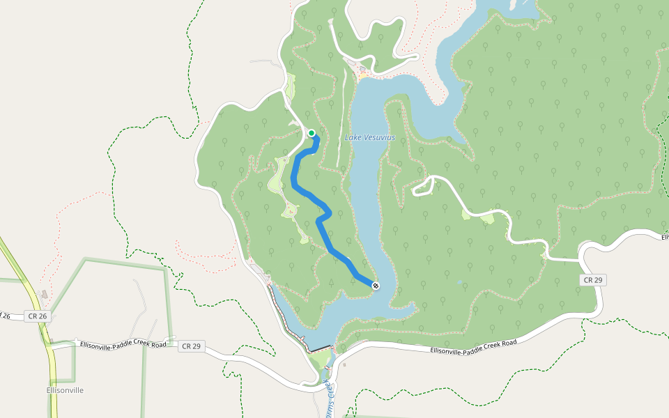 Old Beach Trail walking route map in Pedro
