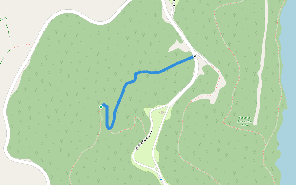 Black Oak Trail walking route map in Pedro