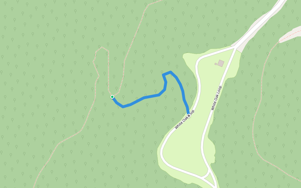 White Oak Trail walking route map in Pedro