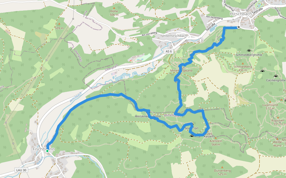 Norissteig walking route map in Pommelsbrunn