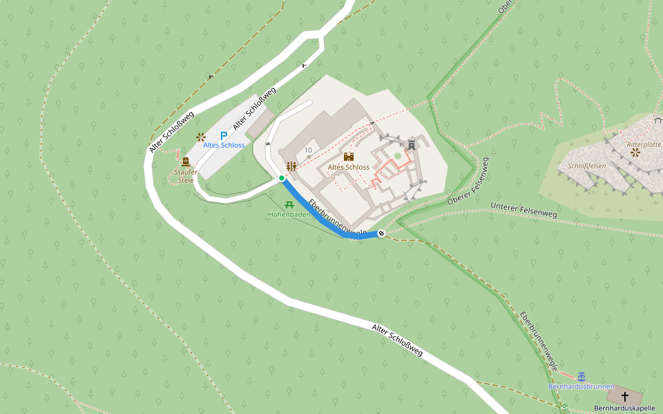 Battert Altes Schloss - Unterer Felsenweg